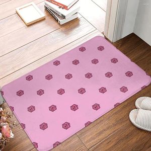 Carpets Pink Swirl DND Game D20 D&D Non-Slip Carpet Doormat Living Room Bath Mat Welcome Floor Rug