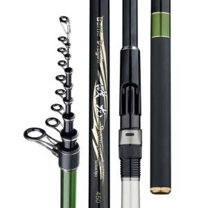 RODS ZHANLONG HIGH CARBOM NO. 4 ROCK fishing Rod Large Guide Ring Sea Fishing Rod Ultra Light Ultra Hard Fishing Rod 3.6m 4.5m 5.4m