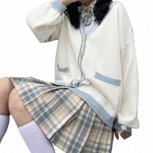 Damen Strickjacken LG Sleeve Herbst Gestrickte Pullover Frauen Koreanische Weiße Weste Pullover Weibliche Jumper Strickjacke Jacke mit Butts