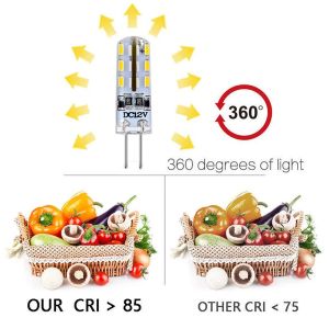 10PCSミニG4 LEDランプAC 12V 1.5W COB LED BULB 3014 24LEDライトシャンデリアライト照明用ハロゲンG4ランプを交換