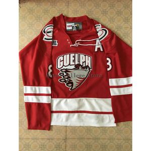 24s 8 Drew Doughty 27 Richard # 21 James McEwan OHL Guelph Storm Hóquei Jersey Mens Bordado Costurado Personalize qualquer número e nome Jerseys