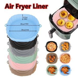 Silikon Hava Friterler Pişirme Bulaşıkları Fırın Pişirme Tepsisi Mutfak Pizza Kızarmış Tavuk Sepet Mat Silika Jel Airfryer Izgara Tavaları T9I002598