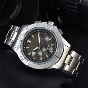 Topp Luxury Mens Watch Quartz Blackbird Avenger Chronograph 41mm Watches flera färger Gummibanddesigner Watches Waterproof Rostless Steel SB081