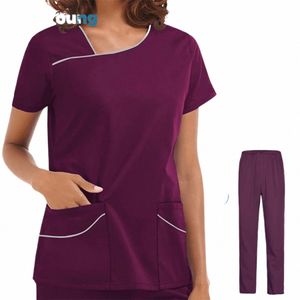 breathable Pet Grooming Work Clothes Medical Operating Room Nurse Uniform Nursing Uniforms Dental Clinic Nurse Workwear q3TL#