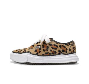 Mmy skor bagare canvas skor mode leopard tryck casual skor män kvinnor plattform våg sneakers gummi sula high street tränare maison mihara yasuhiro storlek 35-45