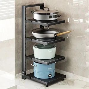 Kitchen Storage Multi-functional Pots And Pans Rack Shelves Household Multi-layer Under Cabinet Sink Cooker Tiered Racks