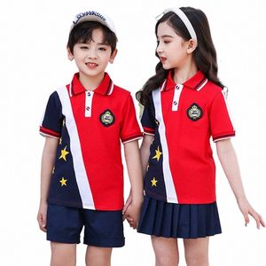 designer British Summer Polo Shirt Skirt Shorts Student Clothes for Sports Meeting Kindergarten Boy Girl Primary School Uniforms m5Gh#