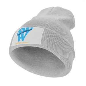 Berets Light Blue Logo Knitted Cap Trucker Hat Hard Golf Wear Men Women's