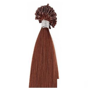 Przedłużenie włosów przed związanymi 500G PAKIET U GWOAT CIST PREBONDED FUSICE Body Wave 500 Strands Keratyna Stick Brazilian Human Brown Kolor 33 DRO DH95I