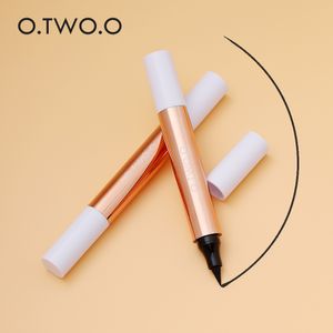 O.two.O Eyeliner Pul Siyah Sıvı Eyeliner Kalem Su Geçirmez Hızlı Kuru Çift Uçlu Göz Yollu Kalem Makyaj Kadınlar Kozmetik