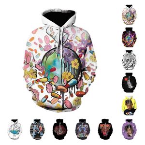 مغني الراب الأمريكي الجديد Juice Wrld 3D Digital Printing Hoodie