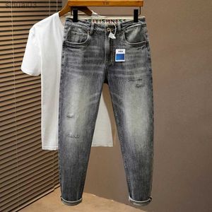 Men's Jeans 2024 Spring/Summer Four Seasons Mens Casual Pu Shuai Open Front Large Size Loose Back Palace Plus Size PantsL2403