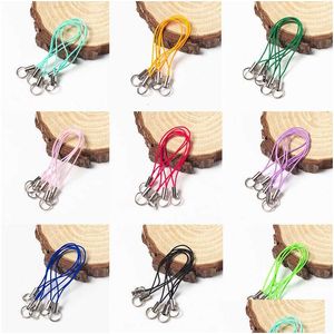 Keychains Lanyards 100st Colorf Lanyard Holder Keychain Clasp Cords Rope Diy Hooks Cell Phone Str Charms Bag Pendant Accessories L DH1T6