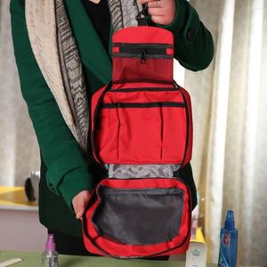 Storage Bags Green/Red/Orange Travel Wash Bag Foldable Hook Type Pouch Sturdy Oxford Cloth Cosmetic Toiletry Home