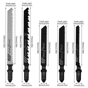 50/10st Jig Saw Blade Metal Steel Jigsaw Blades raka skärverktyg Träbult Såg för träbearbetning av skärning Power Tool Saw Saw Saw