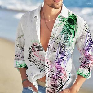 Camisas casuais masculinas camisa xadrez listra geométrica gola ao ar livre rua impressão manga longa roupas moda streetwear designer