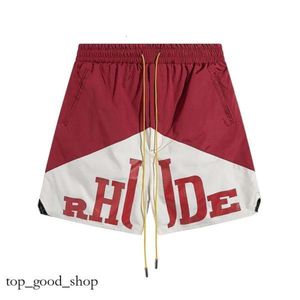 Projektantki szorty Rhude Shorts Summer Fashion Beach Pants Men High Quality Street Wear Red Blue Black Purple Pants Mens Short 547