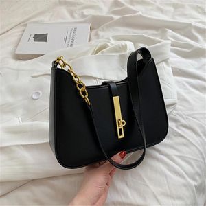 Shoulder Bags Women Trend Designer PU Leather Underarm Casual Ladies Handbags Black White Purse