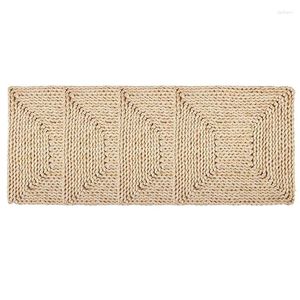 Table Mats 4 Pcs Corn Straw Woven Placemats Square Handmade Braided Heat Resistant Coasters For Dining