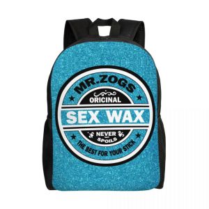 Bolsas personalizadas MR ZOGS Backpack de cera sexual Homens Mulheres Livro de moda para escolar
