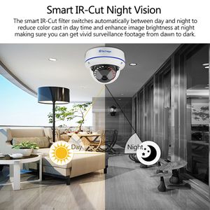 Techage 4MP/5MP Dome Security POE IP Camera Indoor Vandal-proof explosion-proof One-way Audio Office Surveillance System