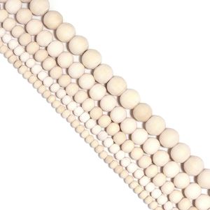 1 Strand/Lot Natural Wooden Beads for Jewelry Making Accessories Round Loose Spacer Beads Wood Pearl Balls Charms DIY Bracelet