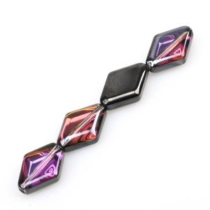 15*11mm AB Color Rhombus Crystal Pärlor Smooth Glass Bicone Pärlor DIY Pendant Armband Smycken Hårtillbehör 20st/Pack