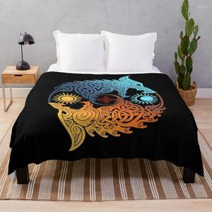 Blankets Skoll And Hati Throw Blanket Hairy Comforter Sofas Of Decoration Thermals For Travel Sofa