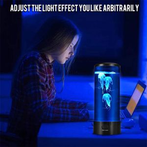 Fantasy Jellyfish Lamp 7 Color Aquarium Jellyfish Lamp Relaxing Mood Jellyfish LED Night Light Remote Control Home Decor Gifts