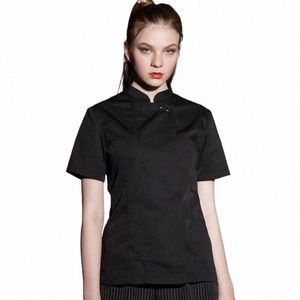 women chef uniform Restaurant Cooking coat Hotel Chef Kitchen Uniform summer cook's tunic Barbershop Cafe Sushi Waiter Workwear q5q1#