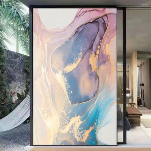 Window Stickers PVC Privacy Film Marbling Pattern Frosted Sliding Door Static Clings Non-Glue Anti UV Glass Sticker Tint