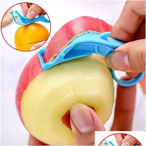 Fruit Vegetable Tools Sublimation Tool New Home Apple Potato Ring Plastic Orange Peeler Portable Mti-Purpose Plane Kitchen Accessories Ot1J3