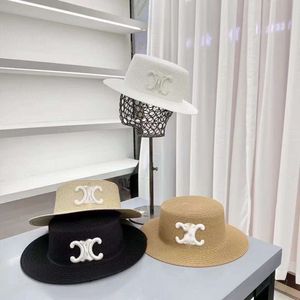 Ampla borda chapéus balde chapéus designer praia chapéus moda chapéu de palha para mulheres verão grama trança luxo mens côncavo coroa balde chapéu bob férias sunhats casquette