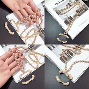 Gold Plated Brand C Designer Pendants Necklaces Pearl Titanium Steel Letter Choker Pendant Necklace Long Sweater Chain Jewelry Accessories Gifts2024