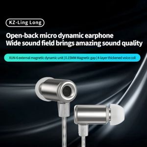 KZ Linglong Earphone mit Kabel 1 Dynamic HiFi Bass -Ohrhörer in Ohrmonitor Kopfhörern Sportgeräusch -Stornierung Headset