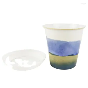 Tazze Forno Cambia Texture Tazze da tè in ceramica cotte ad alta temperatura Personalità cinese con tazza da caffè con coperchio
