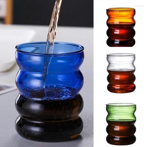 Wine Glasses 300ML Stained Coffee Glass Cup Coffee-Milks/Juice Tumbler Mug