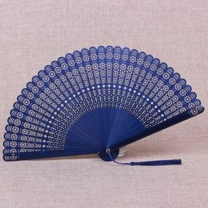 Party Favor Japanese Portable Mini Bamboo Fan Hollow Out Men's Antique Hand-Folding