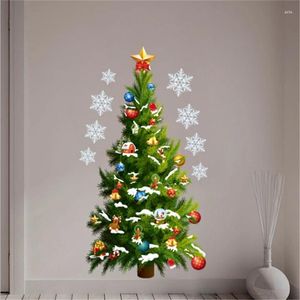 Wall Stickers Christmas PVC Large Tree Star Sticker Removable Decal Home Decor For Living Room