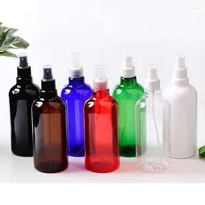 Butelki do przechowywania 14pcs 500 ml pusty czarny spray do perfum biały pojemnik PET z pompą opryskiwającą drobną mgłą butelkę kosmetyczną