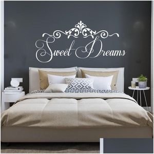 Adesivos de Parede Grandes Sonhos Doces Decalque Quarto Sala de Estar Família Amor Casal Citação Adesivo Home Decor Drop Delivery Garden Dhtwe