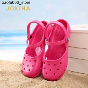 Sandals Newly arrived womens apartment sandals Karin Mary Jane summer cheap mule sandals womens garden shoes care work slippers black Q240330