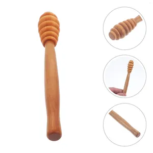 Spoons Honey Stick Dipper Sticks Pot Wooden Stirrers For Jar Reusable Mixing Rods Fruit