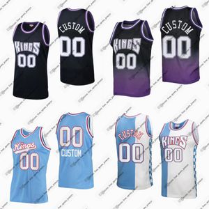 Custom Retro throwback stitched Basketball Jerseys Jason Williams Oscar Robertson Mitch Richmond Chris Webber Peja Stojakovic Mike Bibby Bob Davies Lacey Miller