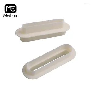 Moldes de cozimento Meibum Plástico Oval Corte Dupla Face Die Fazendo Torta de Sobremesa e Biscoitos Cortador Branco Molde Bolo Preto Mousse Longa