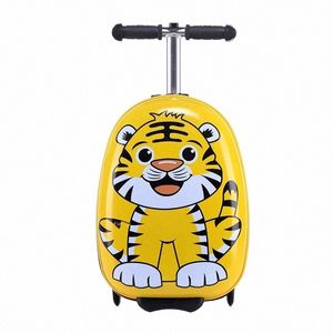 Söt Lage Children's Scooter Folding Trolley Box Baby Suitcase Student Carto Bag 18 
