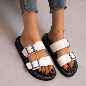 Slippers 2024 Shoes For Women High Quality Women's Sell Like Cakes Solid Color Ladies Buckle Open Toe