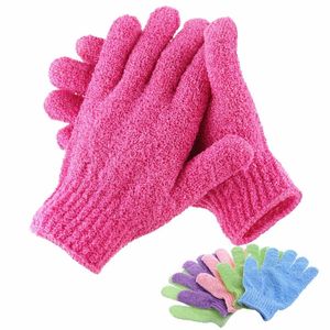 1 Pair Exfoliating Scrub Glove Body Scrub Peeling Bast Wisp Massage Moisturizing SPA Foam Sponge Skincare Washcloth Shower tool