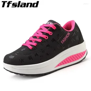 Walking Shoes Women Comfortable Breathable Waterproof Wedges Platform Swing Height Increased Sneakers Creepers