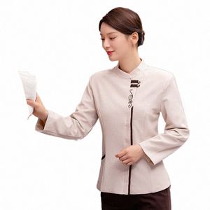 cleaning Work Clothes Women's Lg-Sleeved Suit Hotel Room Aunt Cleaning Service Uniform Autumn and Winter Clothing PA Housekeep J19v#